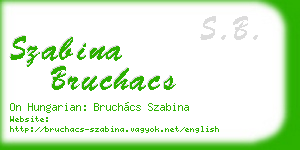 szabina bruchacs business card